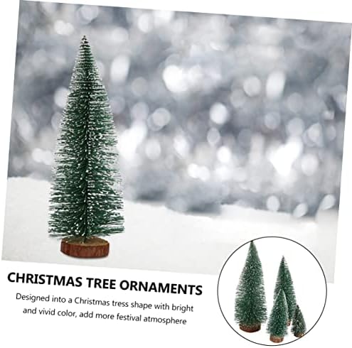 Homoyoyo Mini Noel Ağacı Adornos para De Noel Masa Süsleri Vitrin Noel Ağacı DIY Noel Ağacı Noel Masaüstü Dekor Noel Süs Ahşap Yeşil
