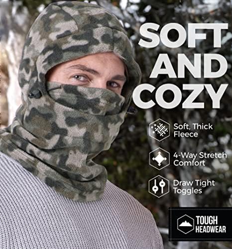 Balaclava Kayak Maskesi - Kış Yüz Maskesi Kapak Aşırı Soğuk Hava için Ağır Polar Hood Kar Dişli Erkekler ve Kadınlar için