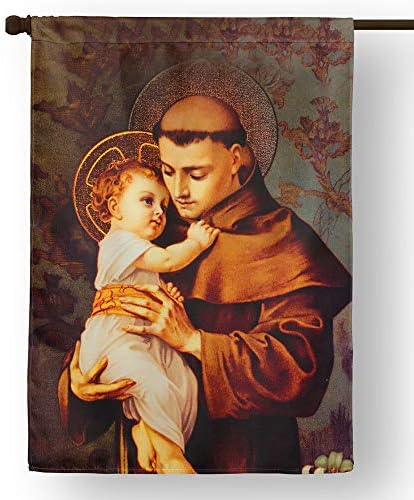 Katolik Max / Aziz Anthony Padua Yeni Açık Mevsimlik Ev Bayrağı / 28 x 40 Polyester