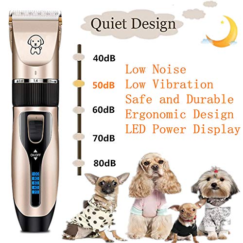 Profesyonel USB Köpek Makası Düşük Gürültü Şarj Edilebilir Pet Düzelticiler Akülü Pet tımar kiti Elektrikli Pet saç makasları Köpek