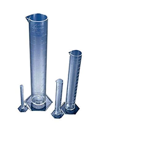 AZLON CT0010P Plastik, Silindir Ağızlı Mezunlar, PMP, 10 ml (10'lu Paket)