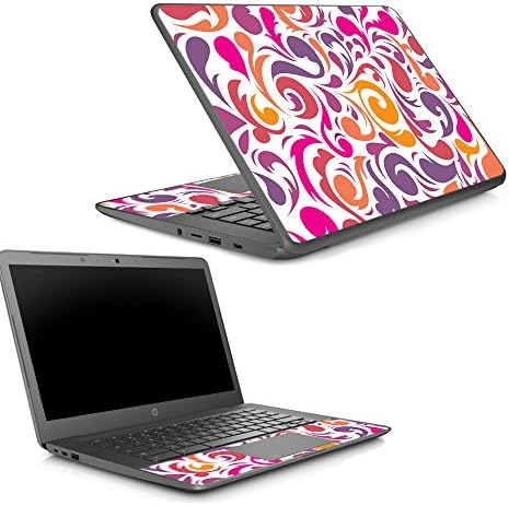 HP Chromebook 14 G5 ile Uyumlu MightySkins Cilt-Swirly Girly / Koruyucu, Dayanıklı ve Benzersiz Vinil Çıkartma sarma kapağı / Stilleri