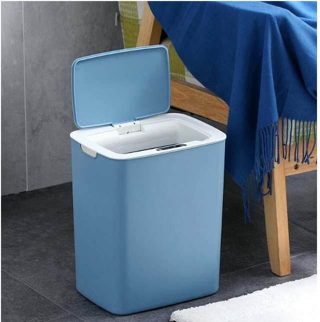 Fotoselli 14 Çöp sensörlü çöp kovası Can Mutfak ve Banyo için Hareket Sensörü ile Akıllı çöp tenekesi Çeşitli Renkler ile pembe