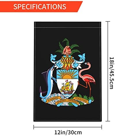 Arması Bahamalar Bahçe Bayrağı 12x18in Kapalı Açık Dekorasyon Afiş
