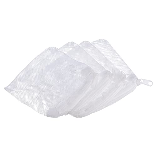 PATİKİL akvaryum filtresi Medya Çanta 10x10 cm 6 Paket balık Tankı file fermuarlı çantalar Beyaz