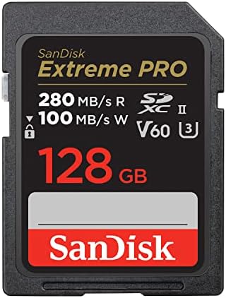SanDisk 128 GB Extreme PRO SDXC UHS-II Hafıza Kartı-C10, U3, V60, 6 K, 4 K UHD, SD Kart-SDSDXEP-128G-GN4IN