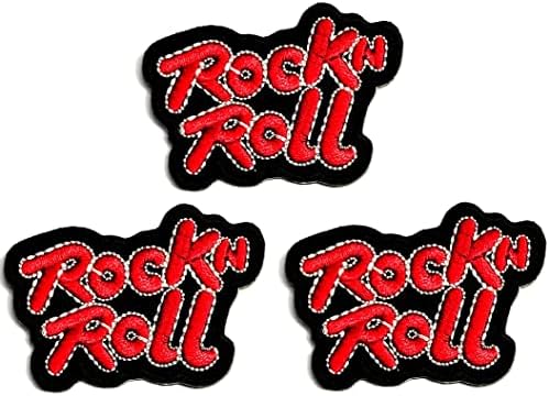 Kleenplus 3 adet. Rock N Roll Yama İşlemeli Rozet Demir On Dikmek Amblemi Ceketler Kot Pantolon Sırt Çantaları giysi etiketi Sanat