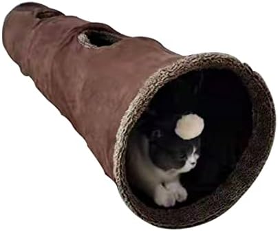 COMEONE Büyük Kedi Oyuncaklar Katlanabilir Tünel Tüp Peluş Topu, Küçük Evcil Hayvanlar için Tavşan Tavşanlar, Yavru Kedi, Yaban Gelinciği,