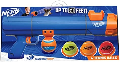 Nerf Köpek Tenis Topu Blaster Köpek Oyuncak,3 Top ile 16 İnç Blaster, Yeşil