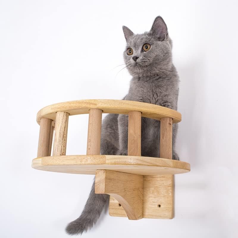 ZLXDP Pet Mobilya Ahşap Tırmanma Çerçeve Kedi Duvar Adımları Kedi Ağacı Kulesi Duvar Asılı Yavru Oyuncak Ev Stratch Sonrası Korkuluk