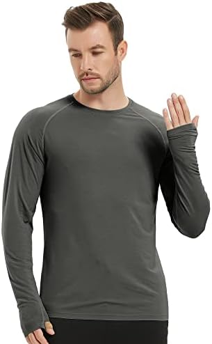 netdraw erkek Bambu Egzersiz Gömlek Uzun / Kısa Kollu Hafif Soğutma Spor Koşu Yürüyüş T-Shirt