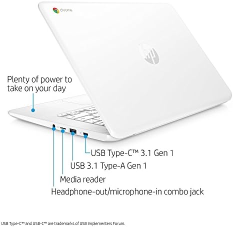 HP 14 inç Celeron N3350 4GB SDRAM 32GB eMMC Chromebook Kar Beyazı (Yenilendi)