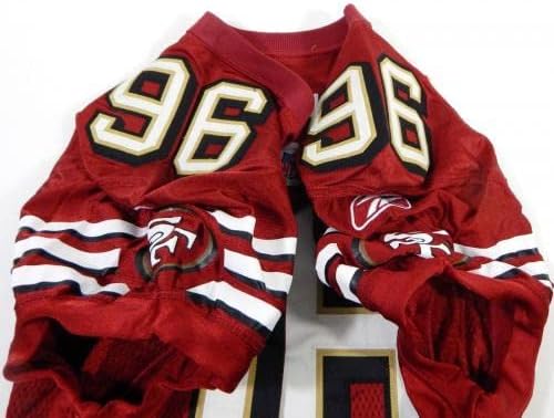 2005 San Francisco 49ers Andre Carter 96 Oyunu Yayınlandı Kırmızı Forma 44 DP28841-İmzasız NFL Oyunu Kullanılmış Formalar