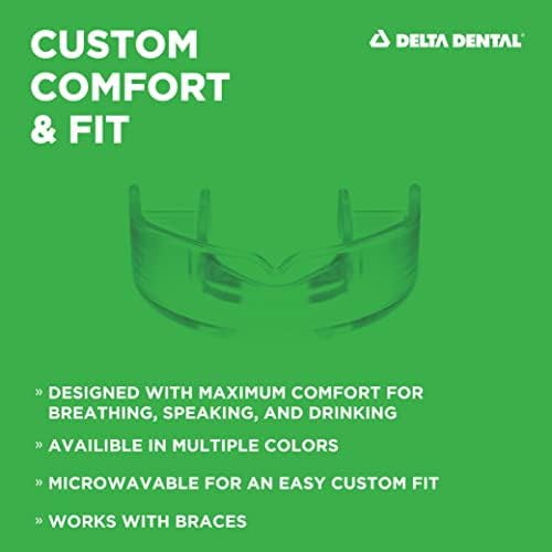 Delta Dental Atletik Spor Ağız Koruyucusu-ADA Kabul Edildi-Temas Sporları için Geleneksel ağız koruyucuların 2 Kat Darbe Emilimi-Diş