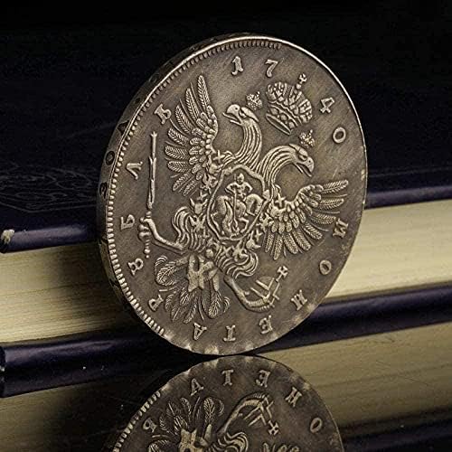 Rus 1740 Kraliçe Anna Hatıra Gümüş Dolar Yabancı Para Kartal Yang Uzun Yang Antik Sikke Koleksiyonu Gümüş Yuvarlak Kopya Süsler Koleksiyonu