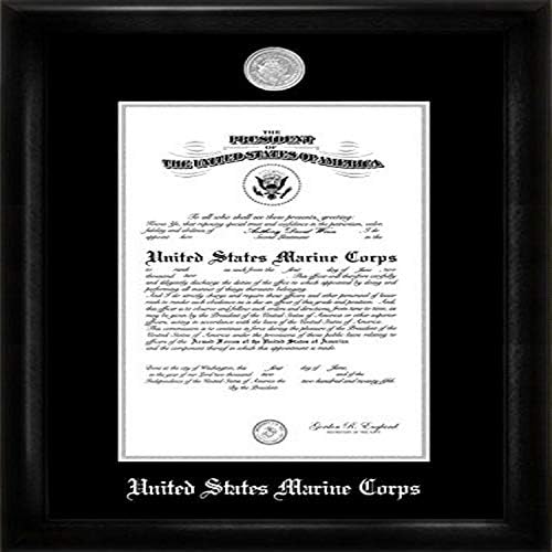 Kampüs Görüntüleri MACS0029x14 Gümüş Madalyonlu Deniz Sertifika Çerçevesi, 9 x 14, Siyah