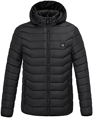 Isıtma ceketleri Kış Elektrikli ısıtmalı Ceket Ceket Kapşonlu Yelek Termal İsıtıcı Erkekler Hafif Ceket Erkek