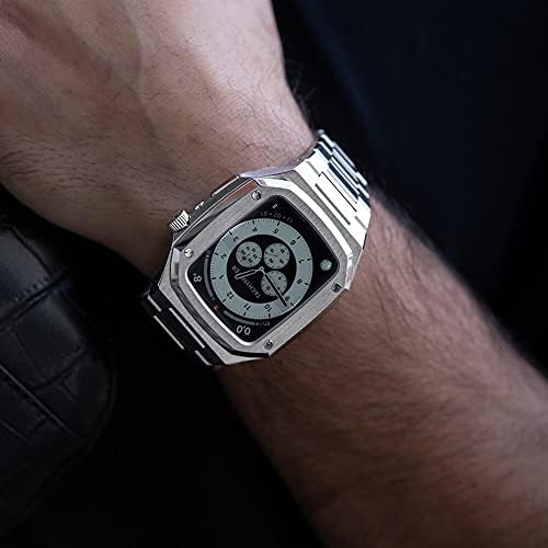 EKİNS Paslanmaz çelik kasa kayışı apple watch serisi için 8 7 6 SE 5 4 iwatch bileklik 45mm 44mm koruyucu metal kapak smartwatch aksesuarları