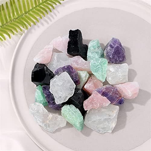 20 PCS şifa kristalleri Değnek Taşlar Setleri ve 0.45 lb Mix-Renk Toplu Doğal şifa Kristalleri Ham Kaba Taşlar Setleri için Cabbing