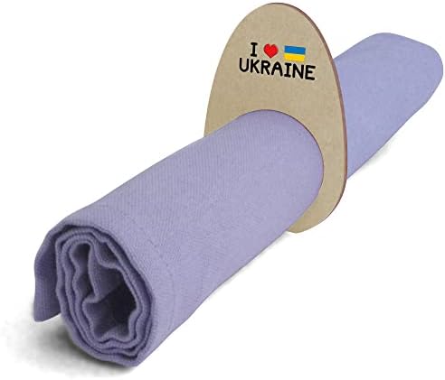 Azeeda 5 x' Ukrayna'yı Seviyorum ' Ahşap Peçete Halkaları / Tutucular (NR00051897)