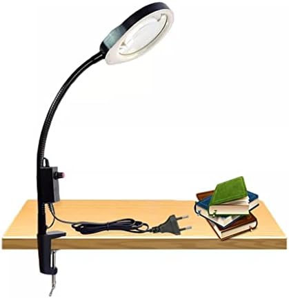 SDFGH Esnek Eller serbest büyüteç lamba klipsli Büyüteç masa lambası okuma büyük Lens ışıklı büyüteç ( Renk: D, Boyut: 1 )
