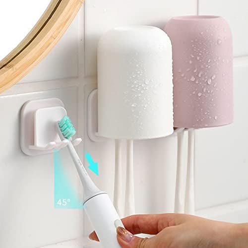 Diş fırçası Tutucu Duvara Monte, Elektrikli Diş Fırçası Tutucu, 2-4 Paket Duvar Diş Fırçası Tutucu Banyo Duş Yurt Ayna RV (2 adet Beyaz)