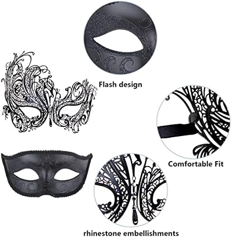 IETANG Bir Çift çiftin Muhteşem Venedik Maskeli Balo Maskeleri parti giysileri Aksesuar