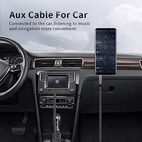 iPhone için Aux Kablosu, [Apple Mfi Sertifikalı] 3'ü 1 arada iPhone Kulaklık Jakı iPhone'dan arabaya 3,5 mm Aux Kablosu, Yıldırım aux