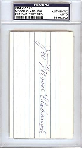 JW Moose Clabaugh İmzalı 3x5 indeks kartı Brooklyn Dodgers PSA / DNA 83862202-MLB imzaları Kesti