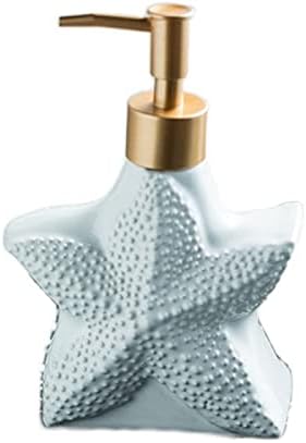 Banyo Mutfak için Pompalı HUİJİE Seramik Sabunluk - Avrupa Tarzı Lüks Denizyıldızı Losyon Şişesi, Taşınabilir Şampuan Yüz Temizleyici