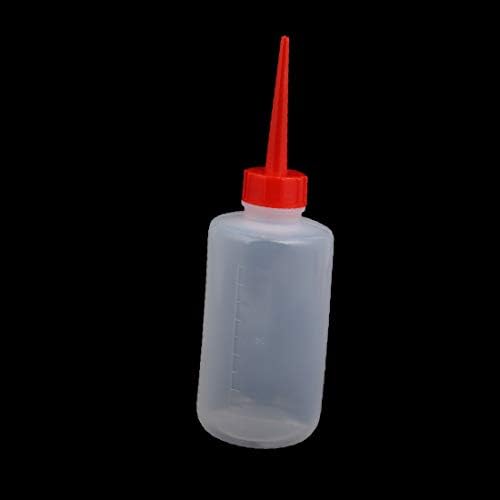 X-DREE 5 Adet 250 ml LDPE Plastik Kırmızı Sıkmak Ağız Atölye Etiket Yağ Sıvı Tutkal Şişesi(5 Adet 250 ml LDPE Plastik Rojo Sıkmak Ağız