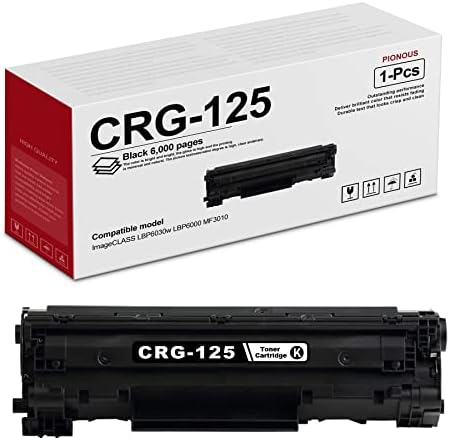 ÖNCÜ CRG125 3484B001 125 CRG-125 Toner Kartuşunun Değiştirilmesi Canon imageCLASS LBP6000 LBP6030w MF3010 Yazıcı Toneri (Siyah, 1 Paket)