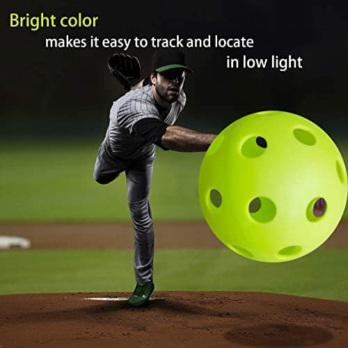 Anteer 12 Paket Plastik Beyzbol Uygulama Beyzbol Topları Vurmak için, Kapalı Açık Hafif Topları Beyzbol Vuruş Eğitimi