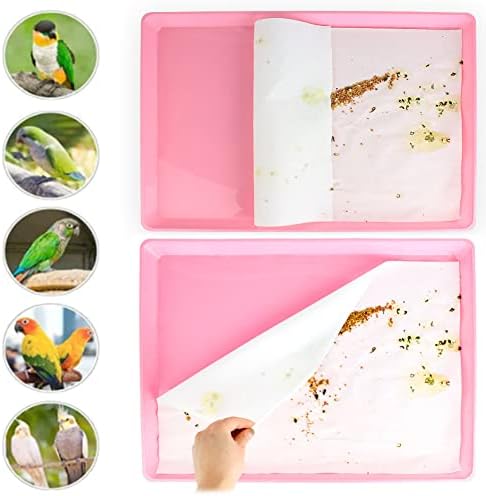 100 ADET Kuş Kafesi Liner Kağıtları,11×20in Tek Kullanımlık Bambu Kömür Fiber Kafes Kağıt Gömlekleri Önceden Kesilmiş Emici yastık