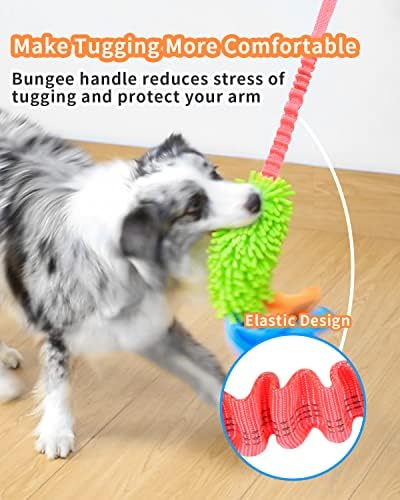 Köpekler için SCHİTEC Römorkör Oyuncak, Küçük Orta Büyük Köpekler için Gıcırtılı Sesli Bungee Halat Oyuncakları, Egzersiz ve İnteraktif