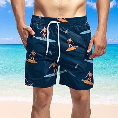 Bmısegm Yaz egzersiz şortu Erkekler erkek Yaz Baskı Plaj Kısa Rahat Gevşek Moda Şort Gevşek Urgan Baggy Kurulu