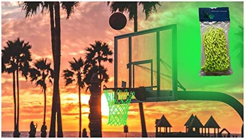 Karanlıkta Parlayan basketbol potası ağı - Güneş ışıklı parlayan Basketbol Golü Çemberi - Parlayan Karanlık basketbol potası ağı, Gece