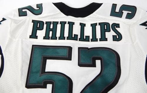 2014 Philadelphia Eagles Jason Phillips 52 Oyunu Yayınlandı Beyaz Forma 44 DP29204-İmzasız NFL Oyunu Kullanılmış Formalar