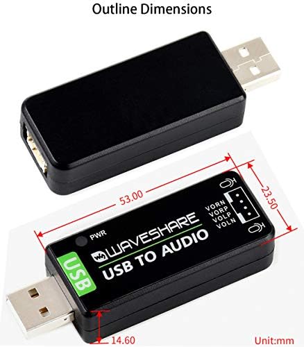 USB'den Ses Adaptörüne Harici Ses Dönüştürücü Ahududu Pi için / Jetson Nano, Win7/8/8.1/10, Mac, Linux, Android, USB 2.0 Bağlantı Noktası