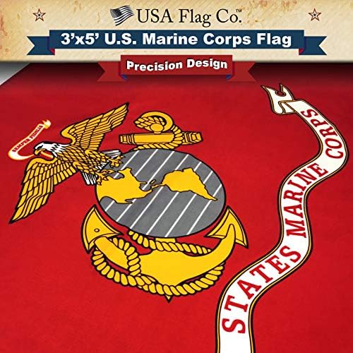 ABD Bayrağı A. Ş.tarafından Deniz Piyadeleri Bayrağı. 100 Amerikan Yapımı mı: ABD'de Yapılan en iyi 3x5 Dış Mekan USMC Bayrağı - Prime