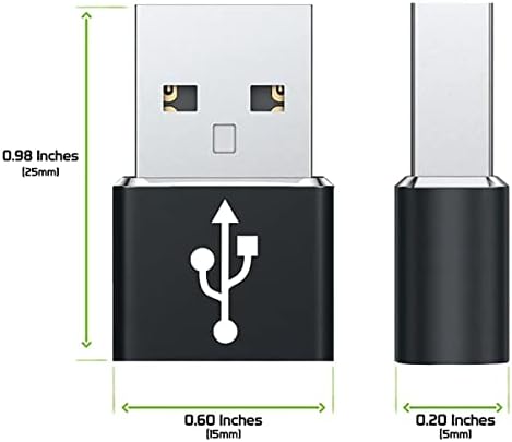 USB-C Dişi USB Erkek Hızlı Adaptör LG Q610TA'NIZLA Uyumlu Şarj Cihazı, senkronizasyon, Klavye, Fare, Zıp, Gamepad, pd(2 paket) Gibi