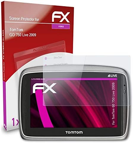 Tomtom GO 750 Live 2009 ile Uyumlu atFoliX Plastik Cam Koruyucu Film Cam Koruyucu, 9H Hibrit Cam FX Plastik Cam Ekran Koruyucu