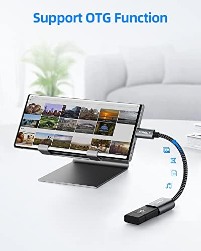 SUNGUY USB Dişi USB C Adaptörü 1FT, USB C'den USB 3.0 A Dişi OTG Kablo 5Gbps USB 3.0'dan USB C'ye MacBook adaptörü Pro 2020/2019, Samsung