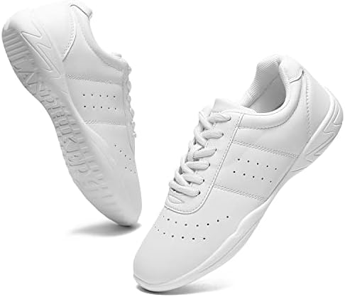 LANDHIKER Tezahürat Ayakkabı Bayan Amigo Beyaz Dans Ayakkabıları Gençlik spor ayakkabı Kızlar Eğitim Atletik Daireler Hafif Nefes Ayakkabı