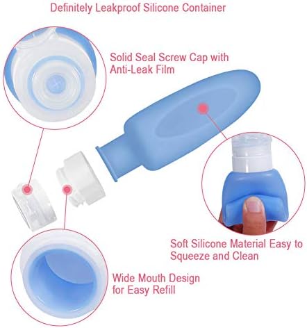 selizo 10 Sızdırmaz Silikon Seyahat Şişeleri sıkılabilir şişe Konteyner Kozmetik tuvalet Kapları Şampuan Losyon Çeşni