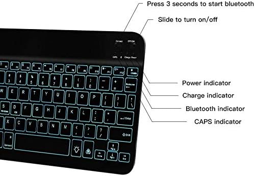 BoxWave Klavye ile uyumlu Vastking KingPad K10 Pro (10.1 inç) - İnce Tuşlar Bluetooth Klavye-Arkadan Aydınlatmalı, Kullanışlı Arka