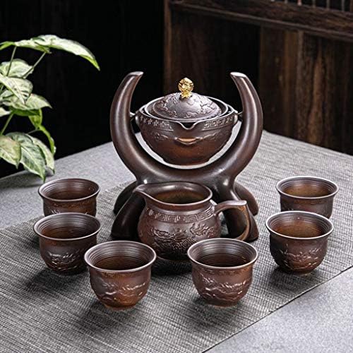 SHYPT Seramik Taş Taşlama Yarı otomatik çay seti, yaratıcı Kung Fu Çay çay seti Yaratıcı Çay Töreni Malzemeleri