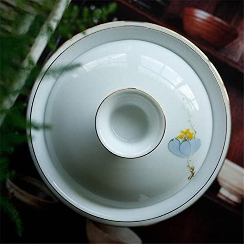 NFGUY 9 Takım El Boyalı Erik Çiçeği Kung Fu Çay Seti Geleneksel Çin Beyaz Porselen Çay Servisi Jingdezhen Drinkware (renk: Bir, boyutu: