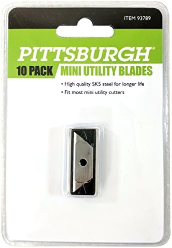 Pittsburgh Mini Maket Bıçağı Yedek Bıçak 10'lu Paket, 93789
