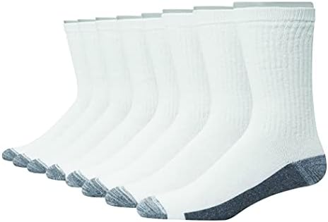Hanes Erkek Yastıklı Mürettebat Çorapları, 6, 8 ve 12'li Paketlerde Mevcuttur